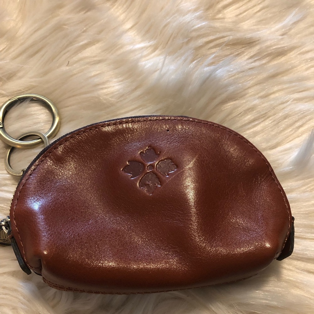 Patricia Nash Rosalie tan embossed leather coin pouch - Picture 2 of 9